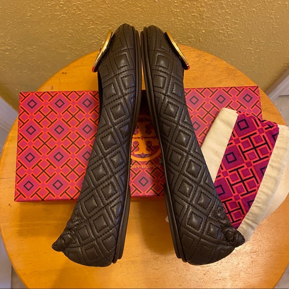NIB Tory Burch Quilted Minnie Ballet Travel Flats - Picture 11 of 16